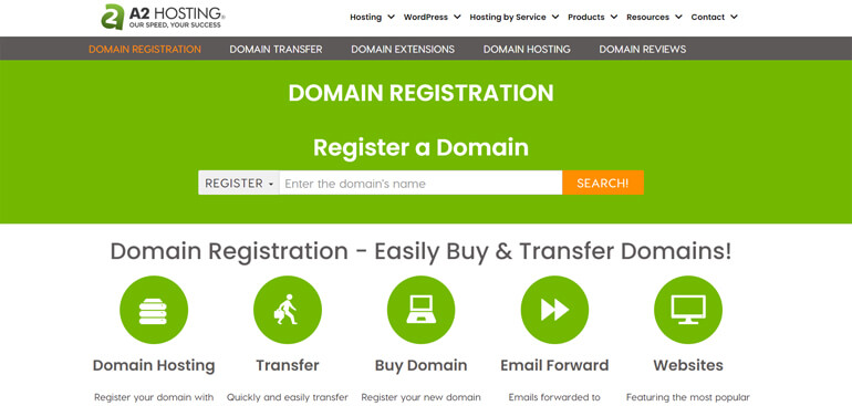 A2 Hosting for Domain Registration